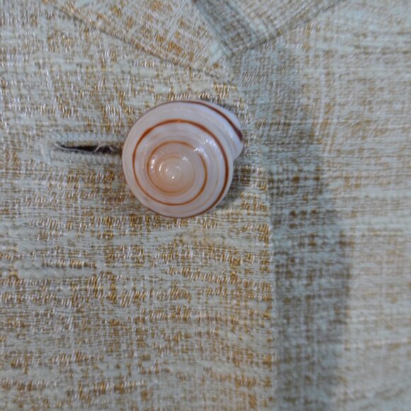 Moschino CheapandChic Yellow/Beige Tweed Skirt Suit Size US 8 - Picture 12 of 16